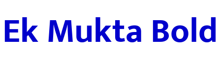 Ek Mukta Bold шрифт